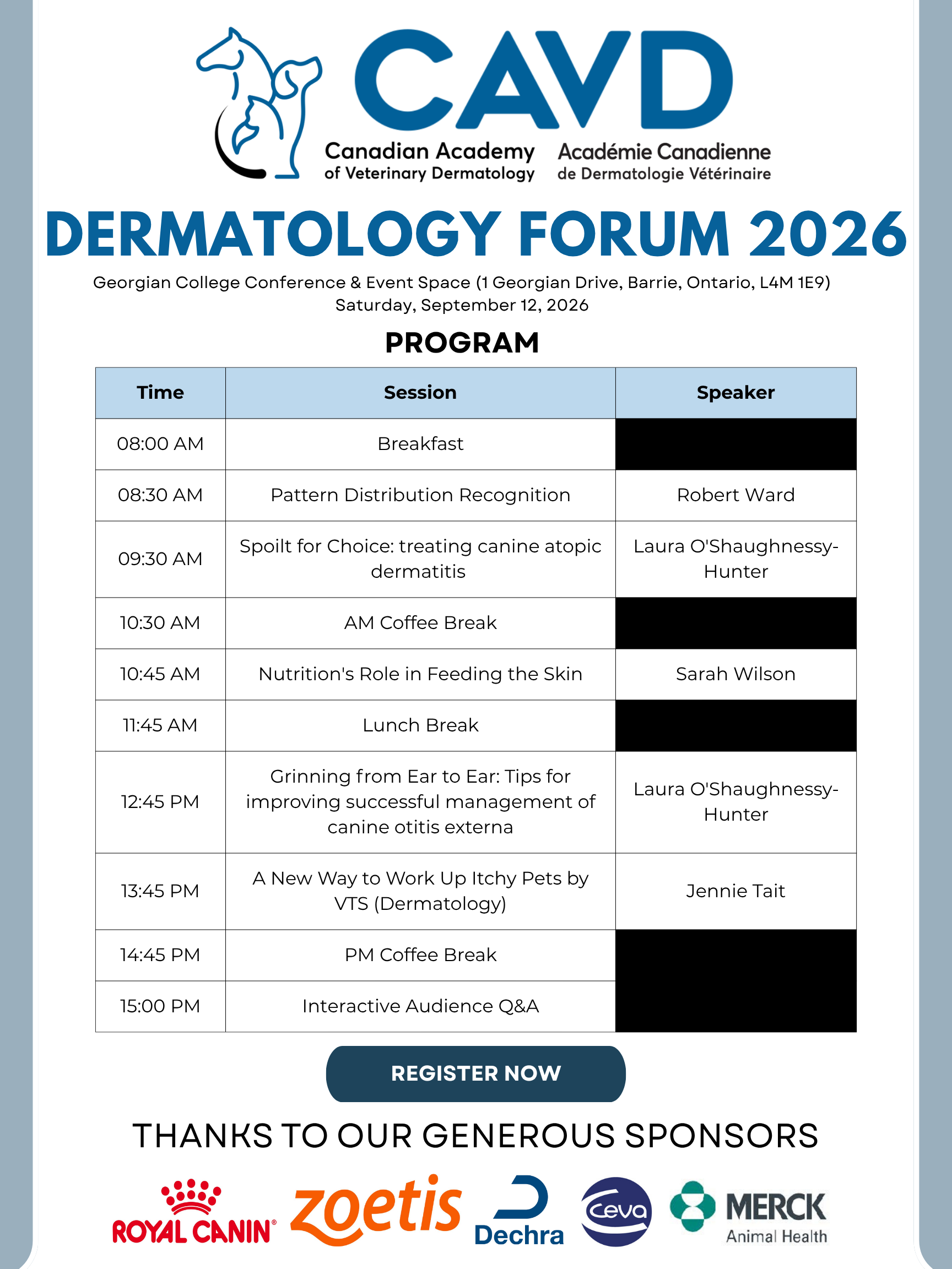 CAVD 2026 Derm Forum Program