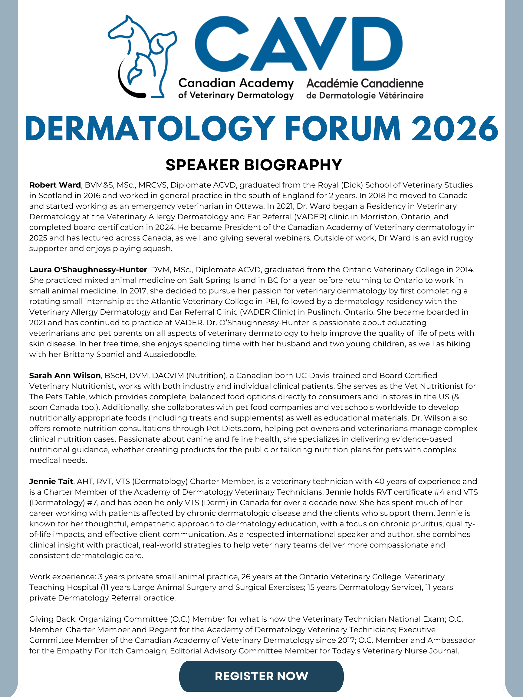 CAVD 2026 Derm Forum Speaker Biography